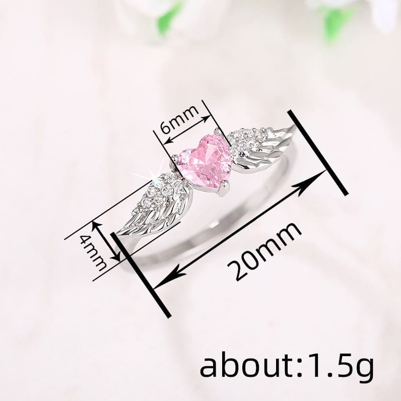 Damen Engelsrufer Ring mit Herz Zirkonia