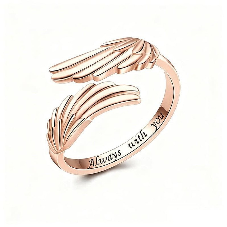 Rosegold Engelsflügel Ring für Damen