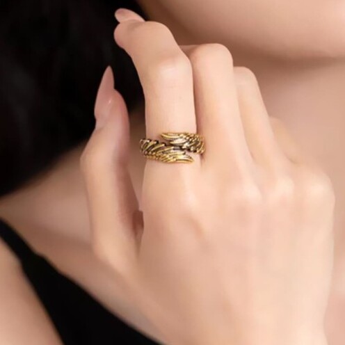 Vintage Engelsflügel Ring