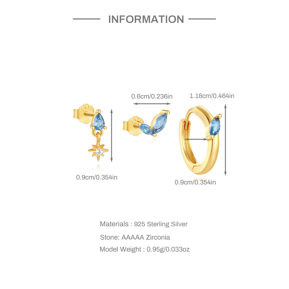 Ohrringe Stecker Set mit Zirkonia