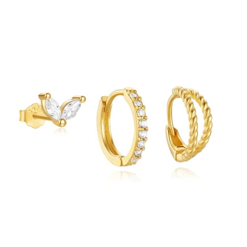 Ohrringe Set mit Weiß Zirkonia