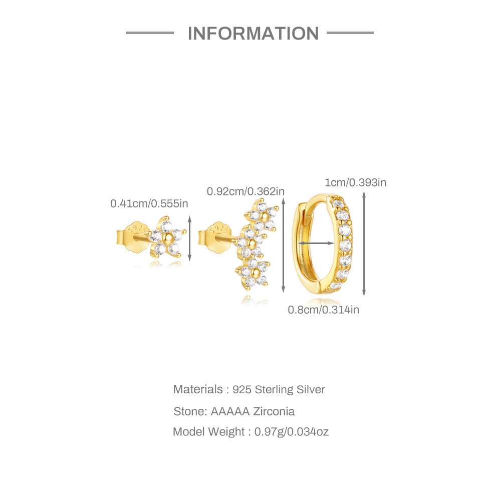 Ohrringe Damen Set mit Zirkonia