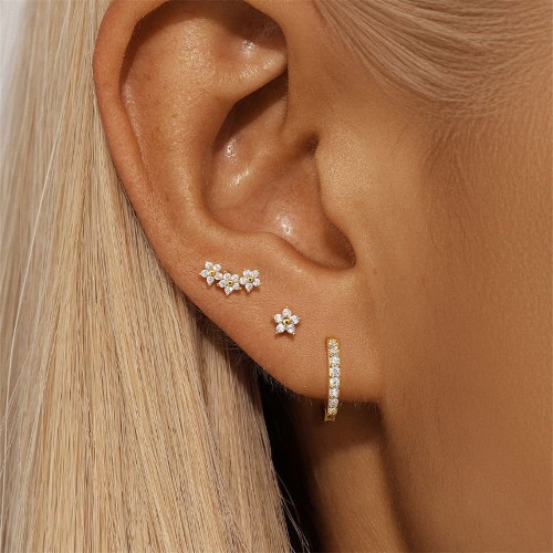 Ohrringe Damen Set mit Zirkonia