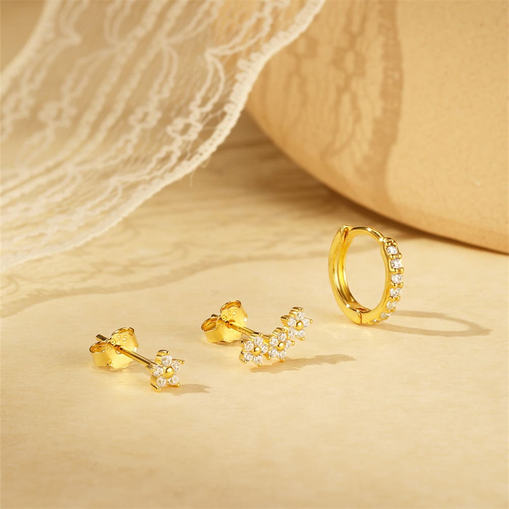 Ohrringe Damen Set mit Zirkonia
