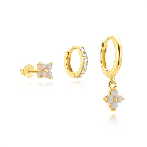 Damen Ohrringe Set mit Opal