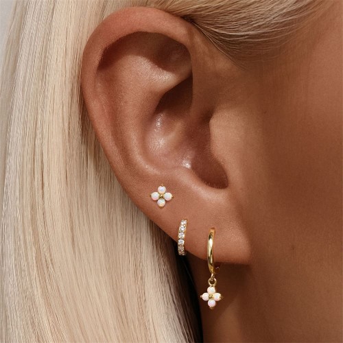Damen Ohrringe Set mit Opal