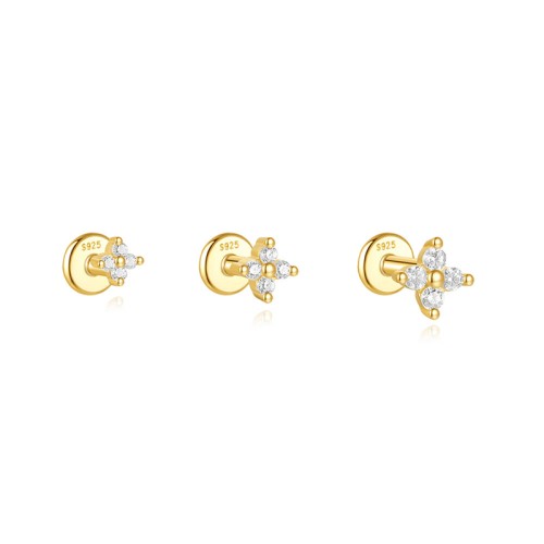 Zirkonia Ohrstecker Set