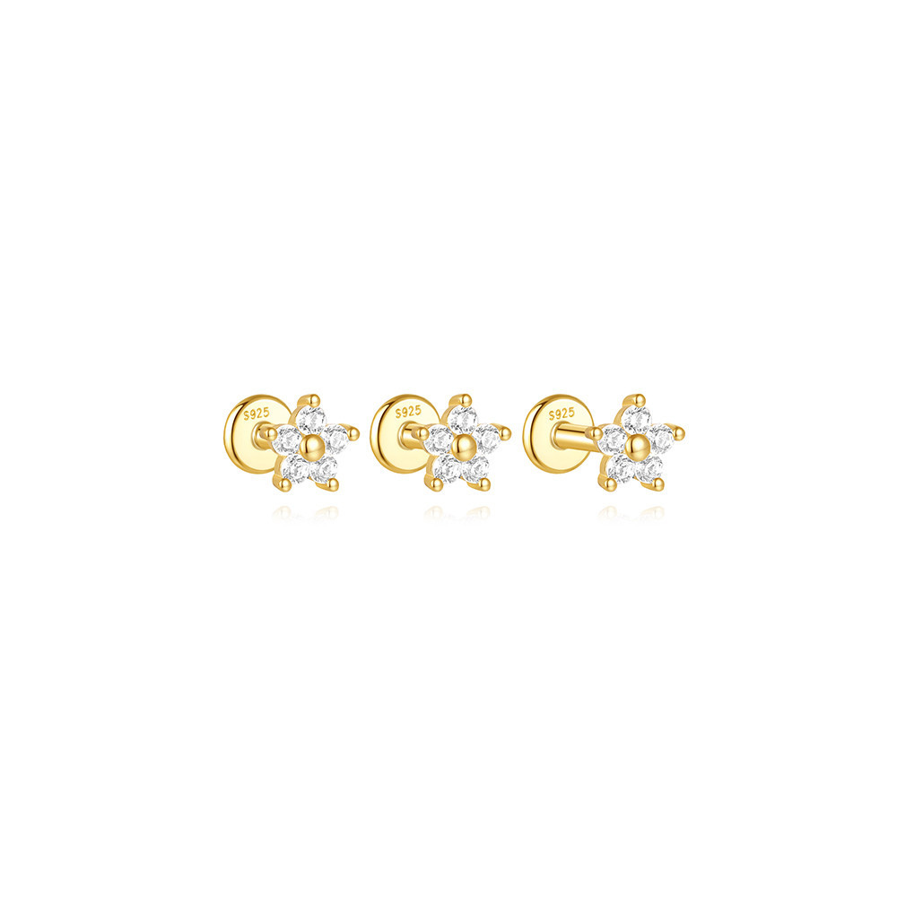 Stern Ohrstecker Set mit Zirkonia