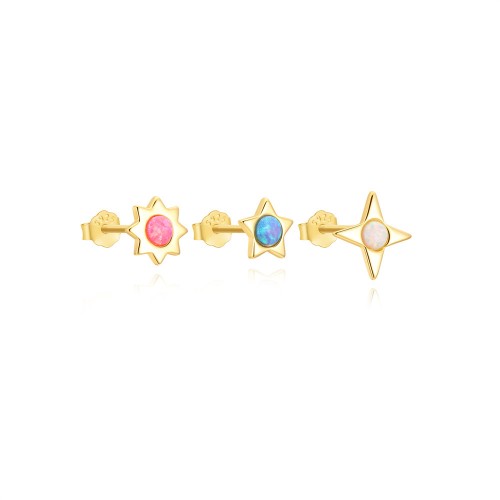 Frauen Ohrringe Stecker Set mit Opal