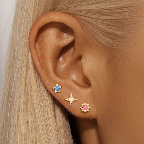 Frauen Ohrringe Stecker Set mit Opal