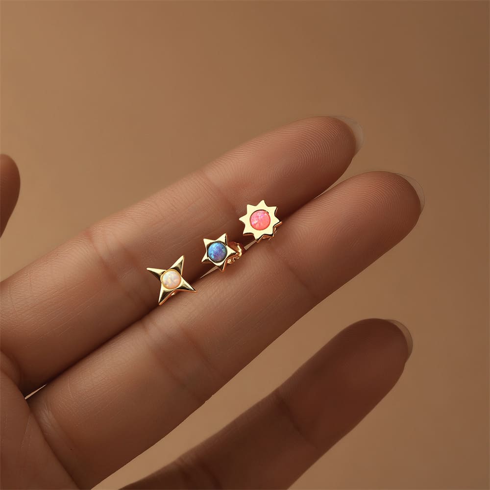 Frauen Ohrringe Stecker Set mit Opal