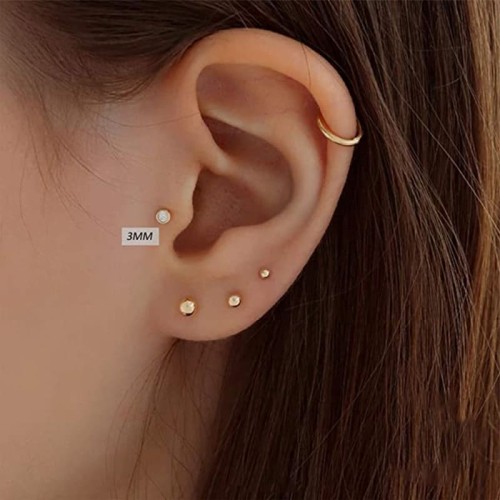 Zirkonia Ohrringe Stecker Set