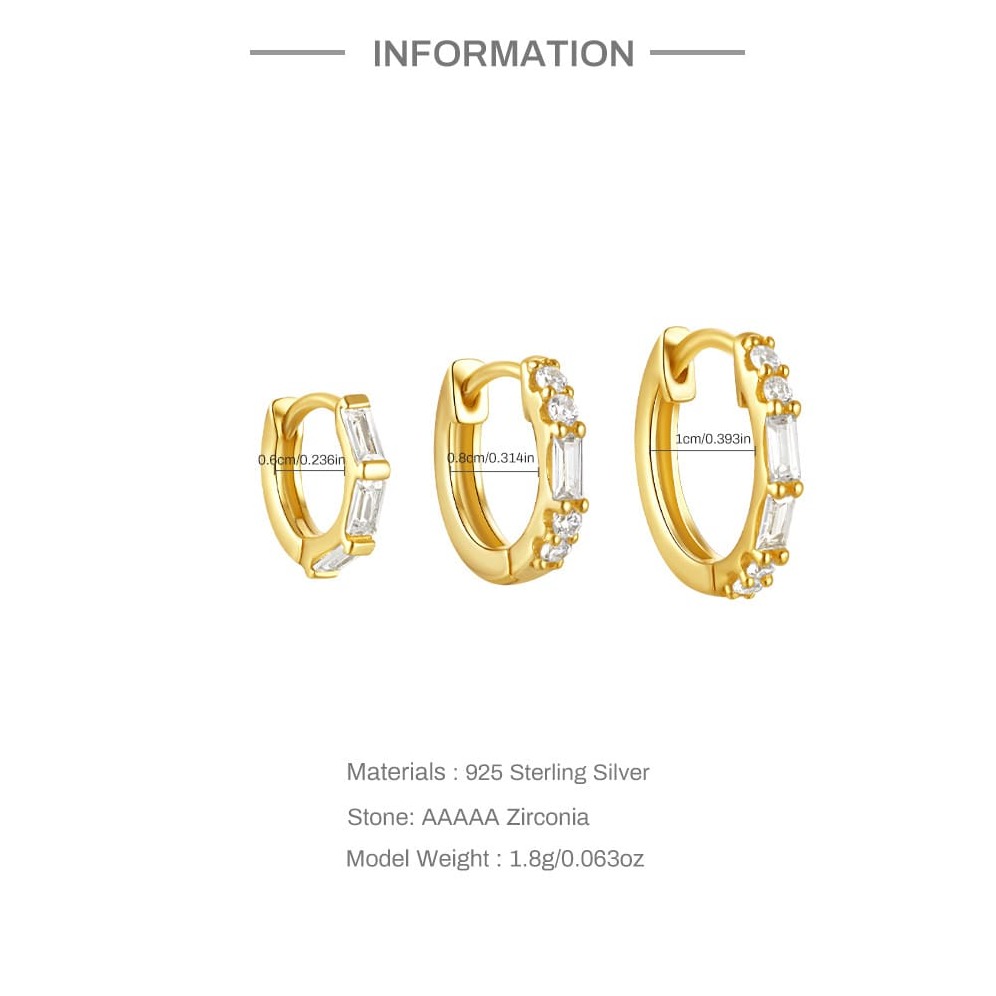 Silber Ohrringe Creolen Set