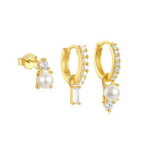 echt silber ohrringe damen set-011