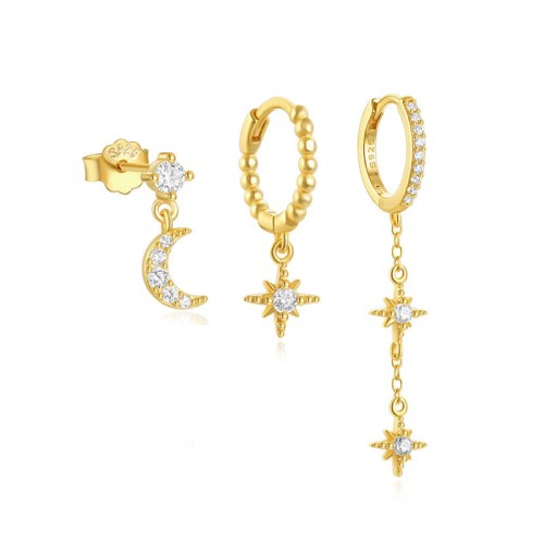 echt silber ohrringe damen set-011B (1)
