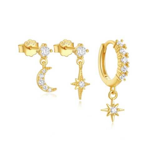 echt silber ohrringe damen set-011C (1)