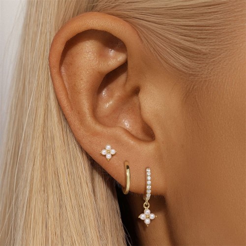 Ohrstecker Perlen Set für Damen