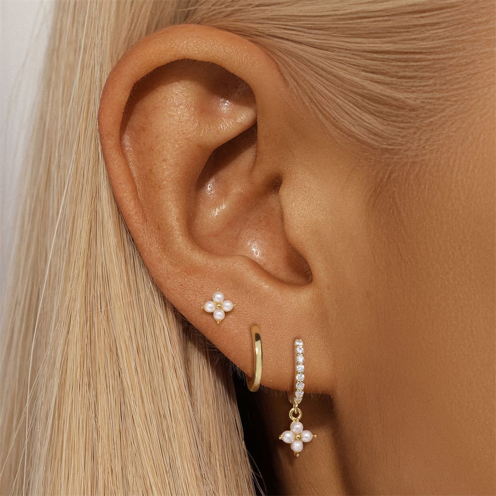 Ohrstecker Perlen Set für Damen