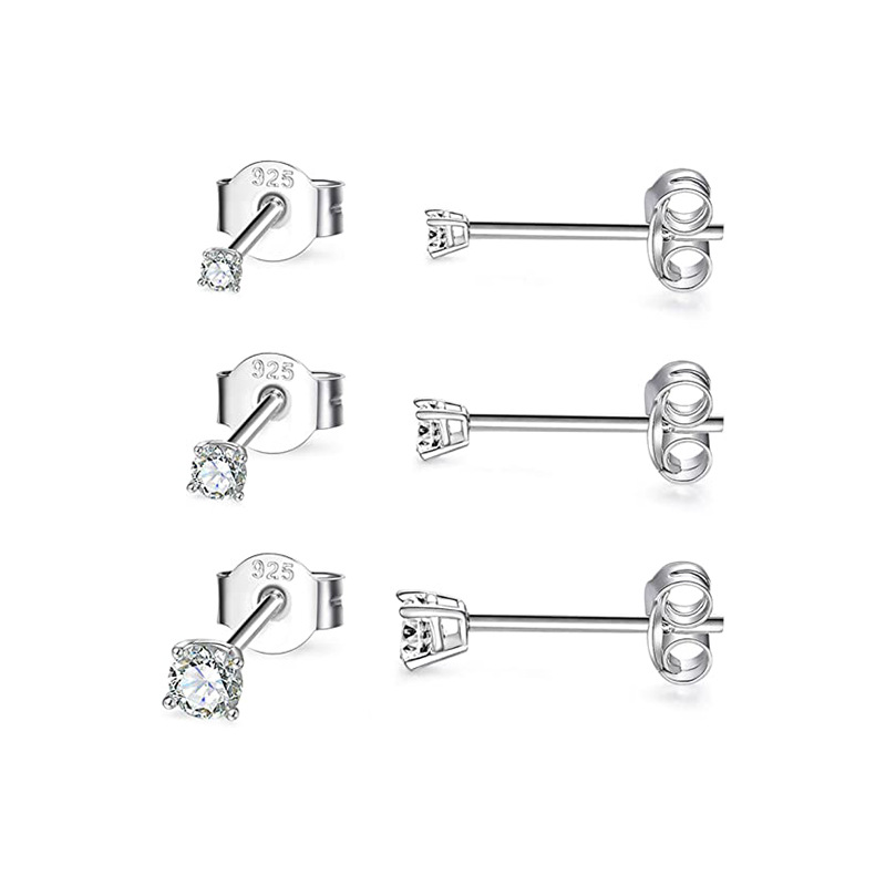 Zirkonia Ohrstecker Set für Damen