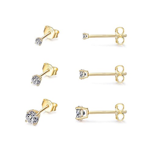 Zirkonia Ohrstecker Set für Damen