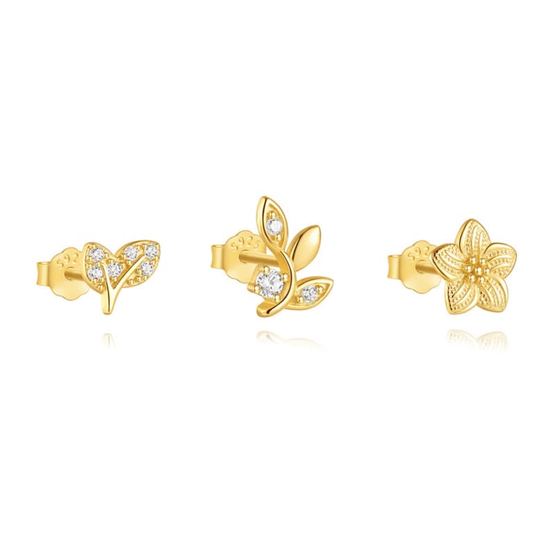 Blumen Ohrstecker Set für Freundin