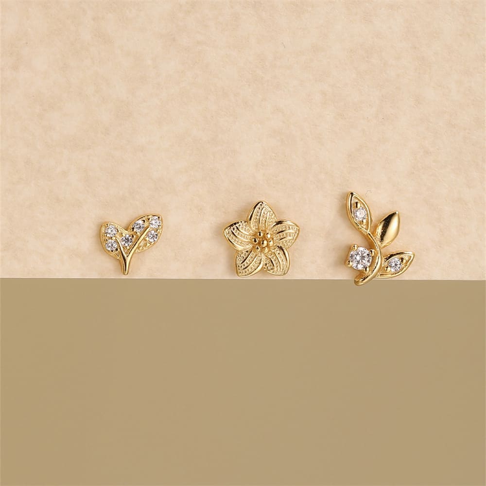 Blumen Ohrstecker Set für Freundin