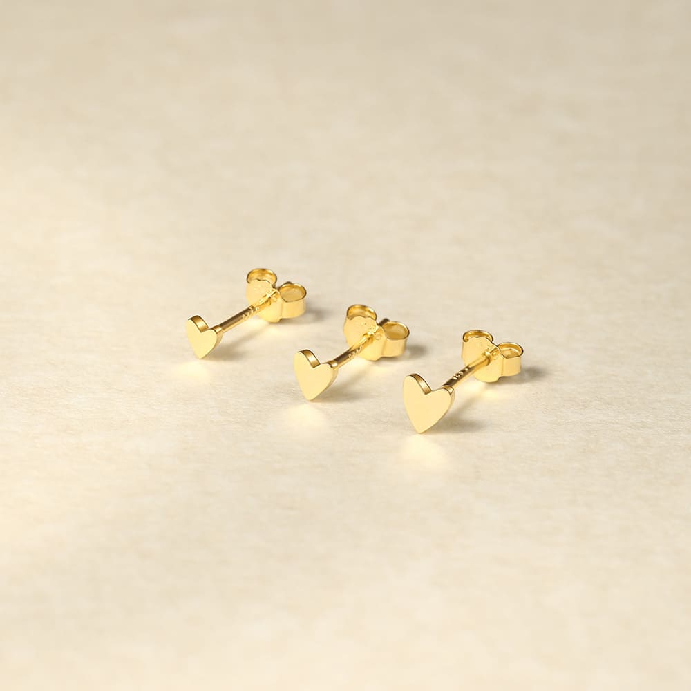 Herz Ohrstecker Set