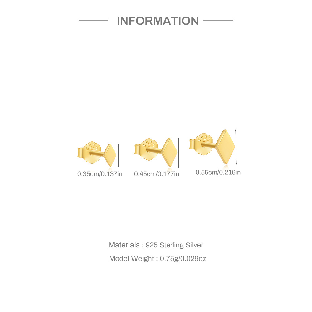 Eckige Ohrstecker Set