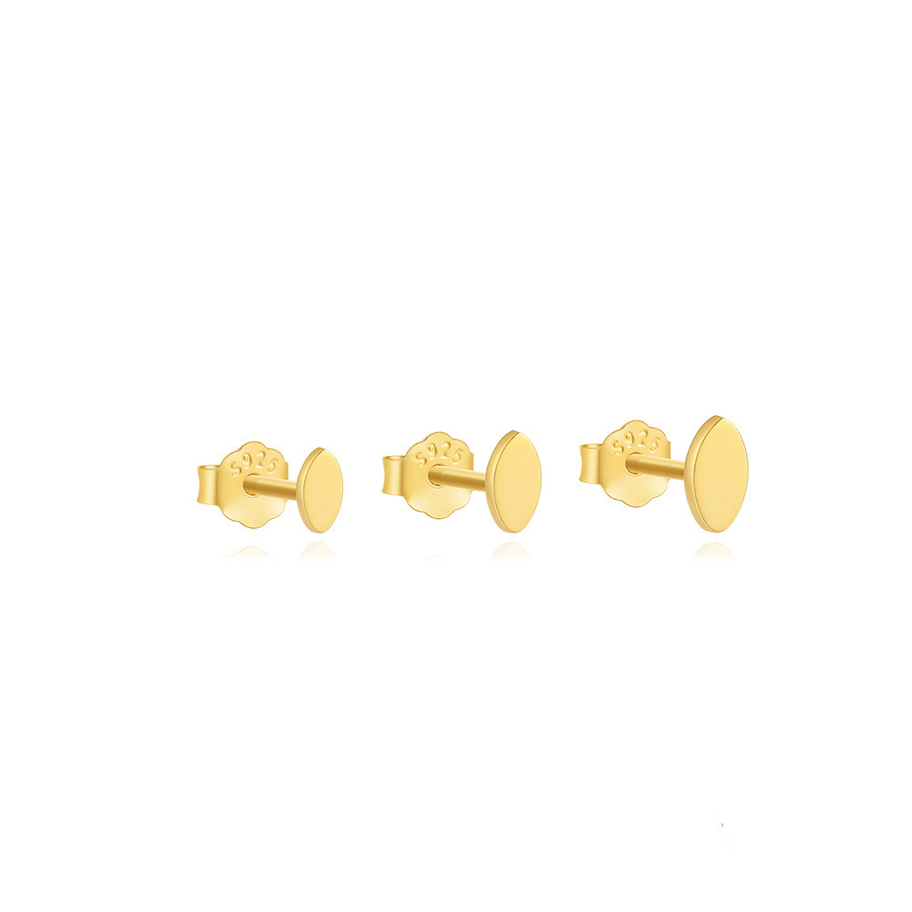 Oval Ohrstecker Set