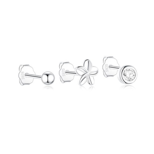 Silber Ohrstecker Set für Damen