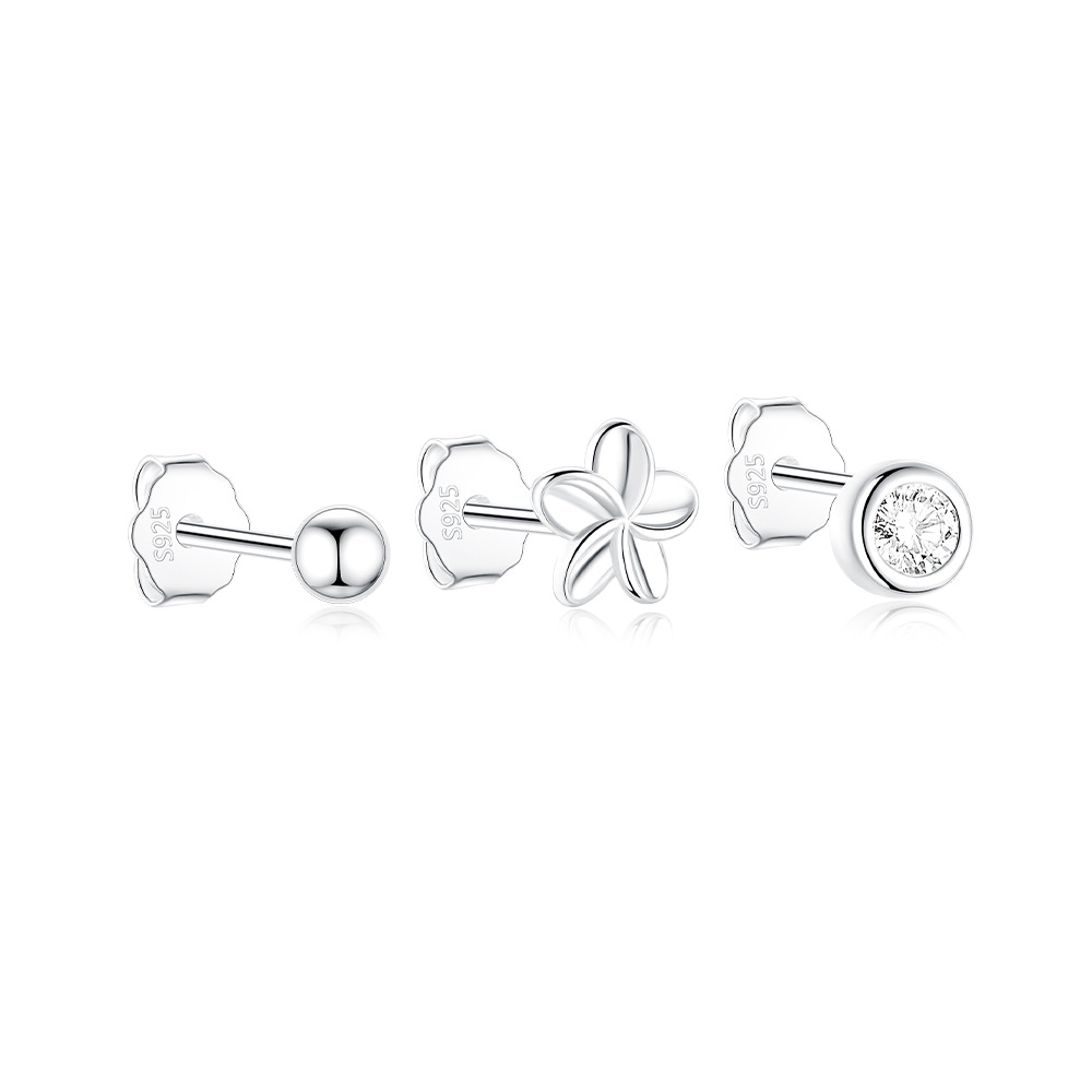 Silber Ohrstecker Set für Damen