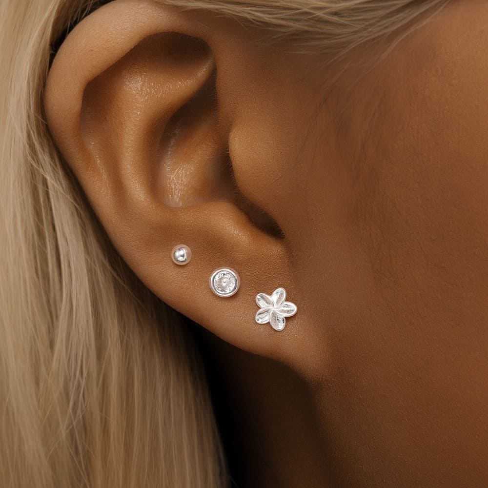 Silber Ohrstecker Set für Damen