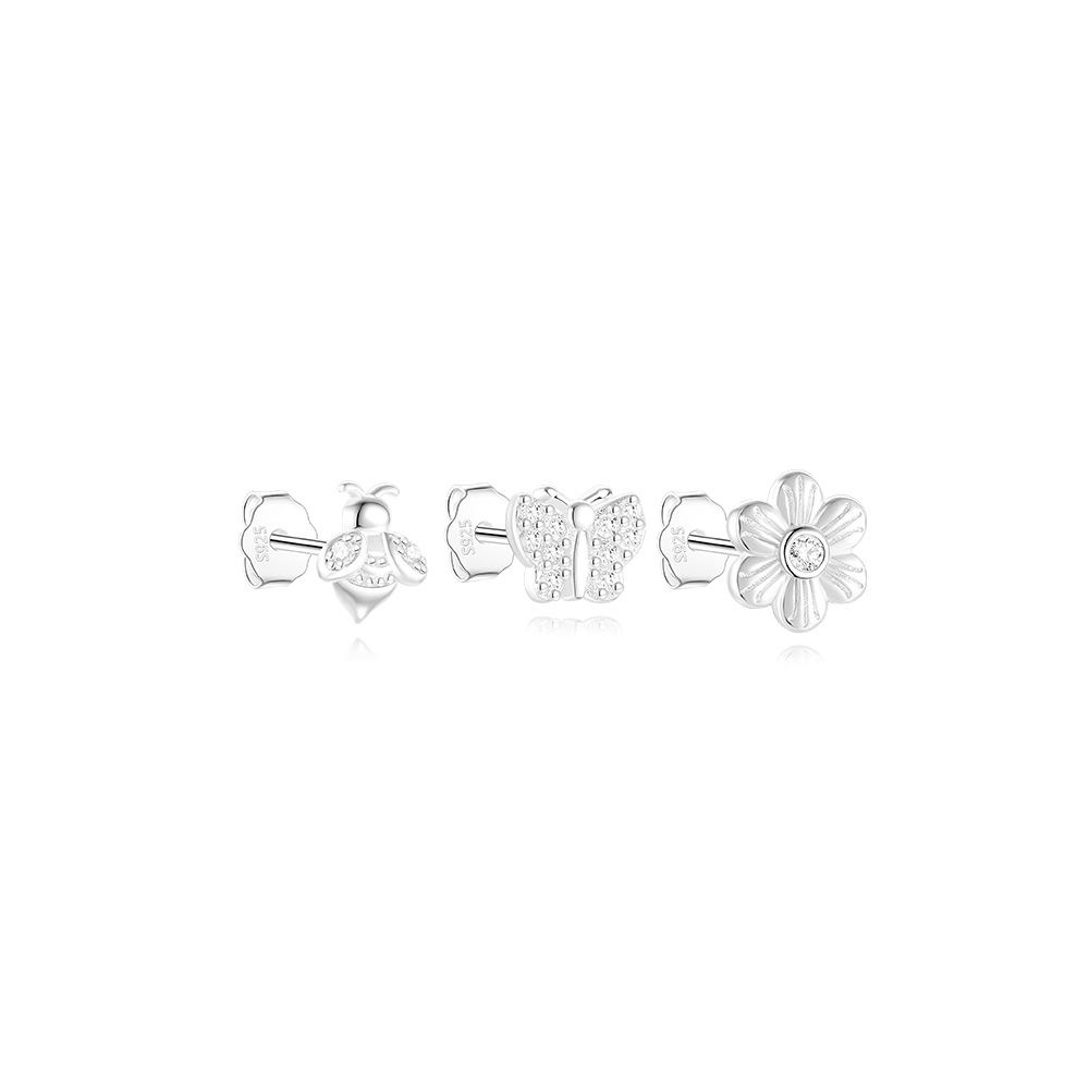 Schmetterling Ohrstecker Set Aus Silber