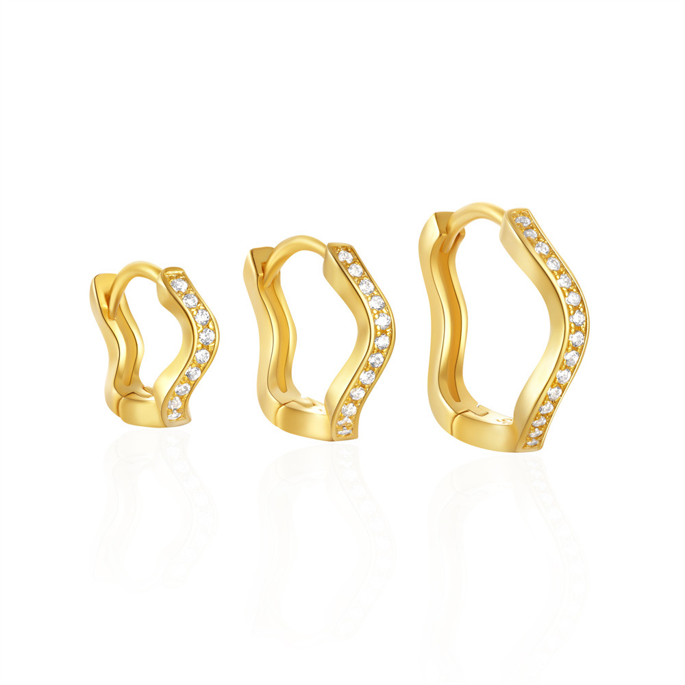Gedrehte Ohrringe Set mit Zirkonia