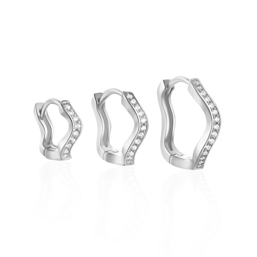 Gedrehte Ohrringe Set mit Zirkonia
