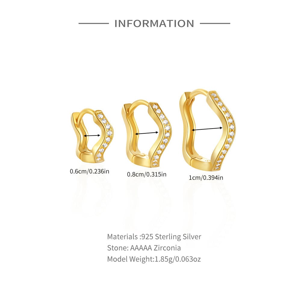 Gedrehte Ohrringe Set mit Zirkonia