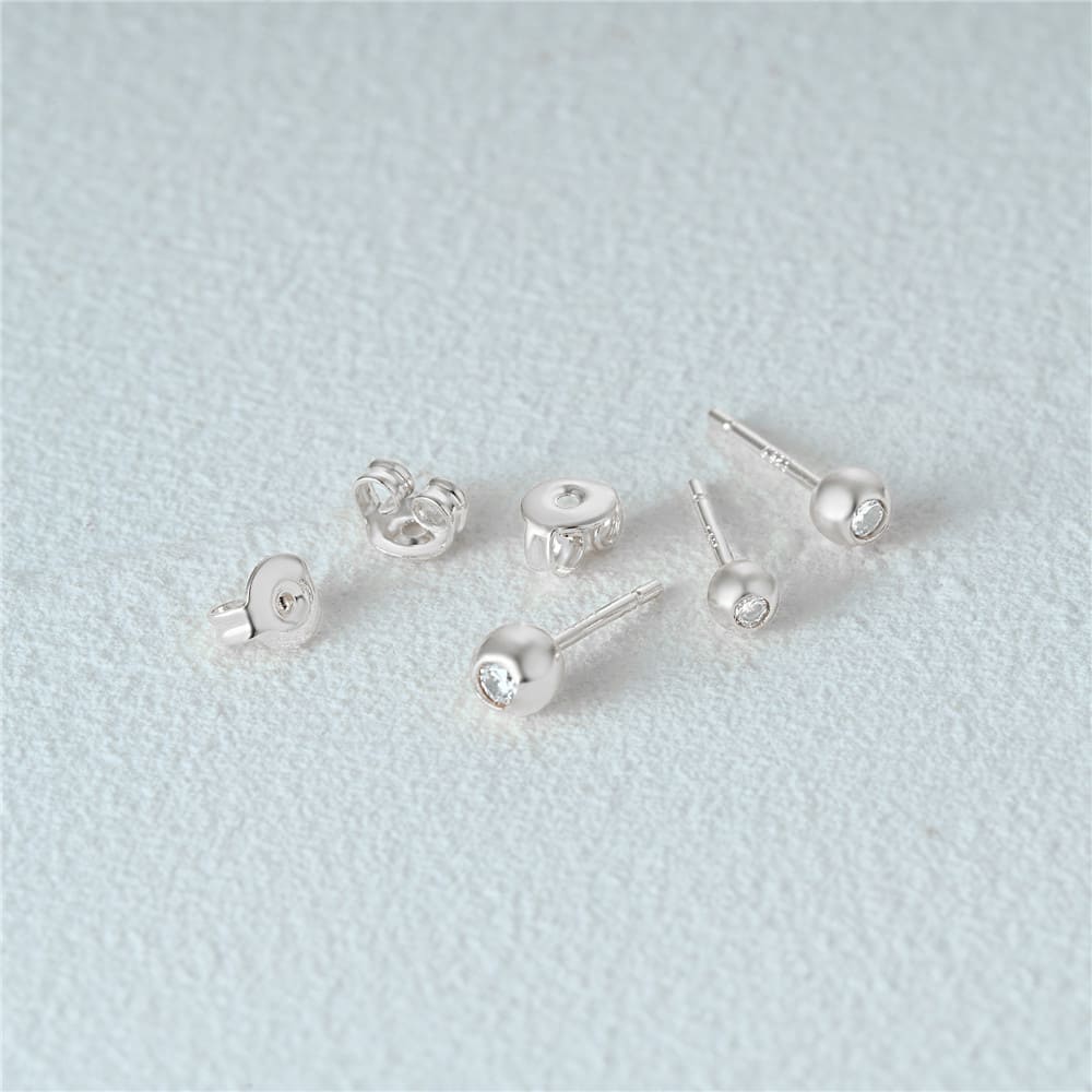Damen Ohrstecker Set mit Zirkonia