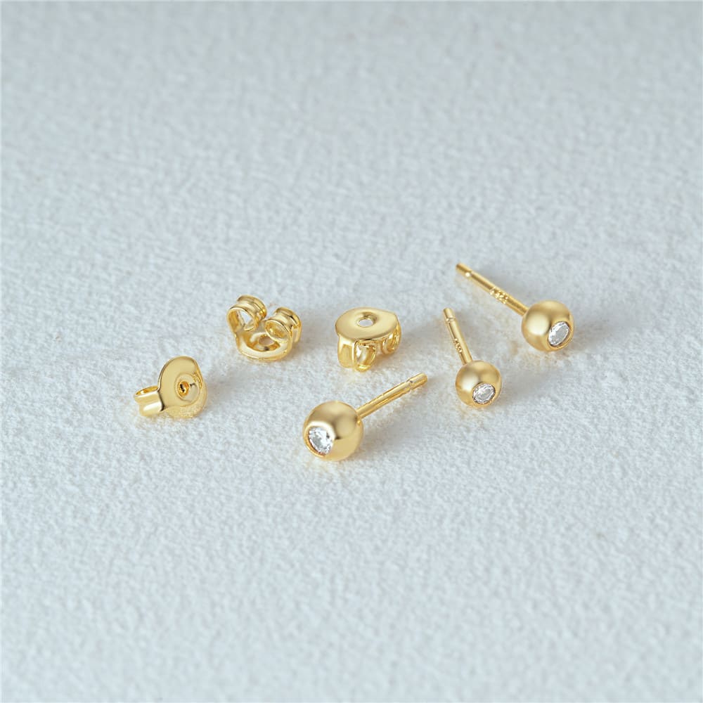 Damen Ohrstecker Set mit Zirkonia