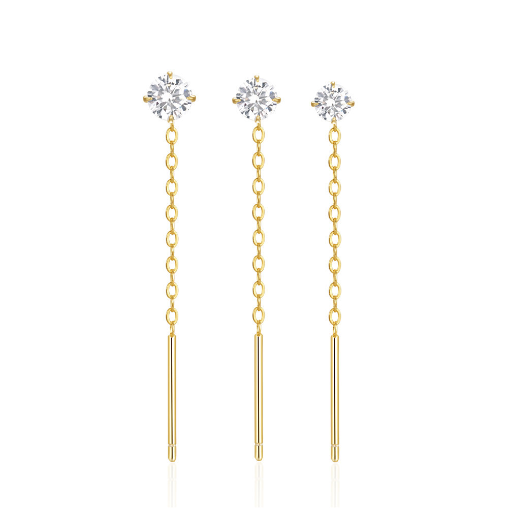 Ketten Ohrringe Set mit Zirkonia