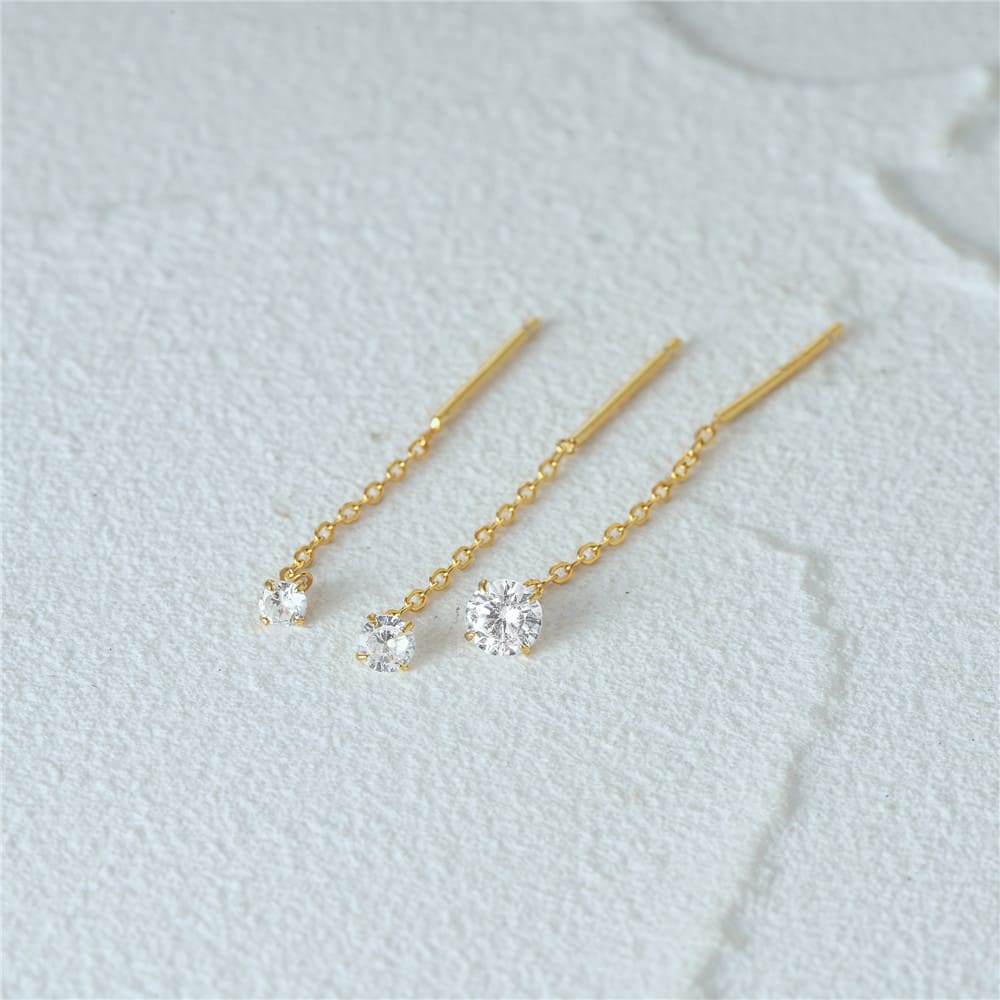 Ketten Ohrringe Set mit Zirkonia