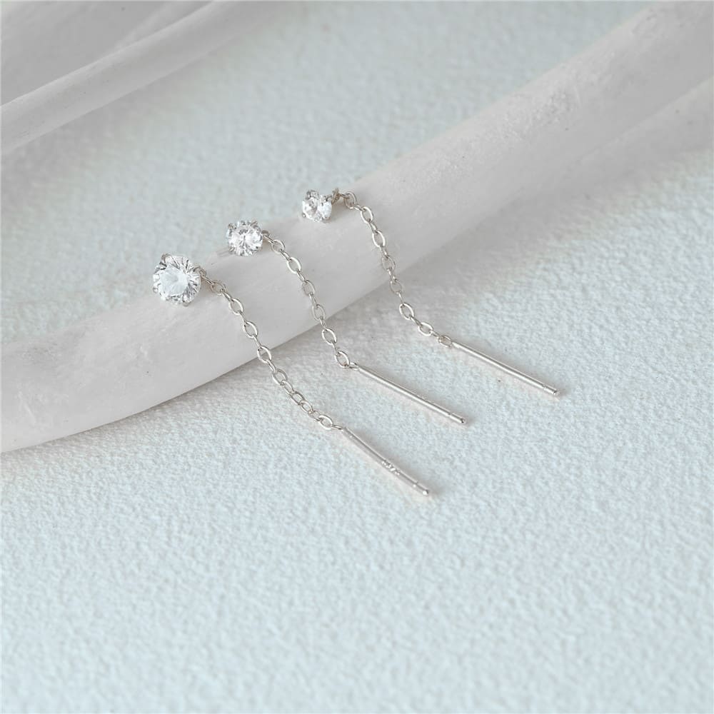 Ketten Ohrringe Set mit Zirkonia