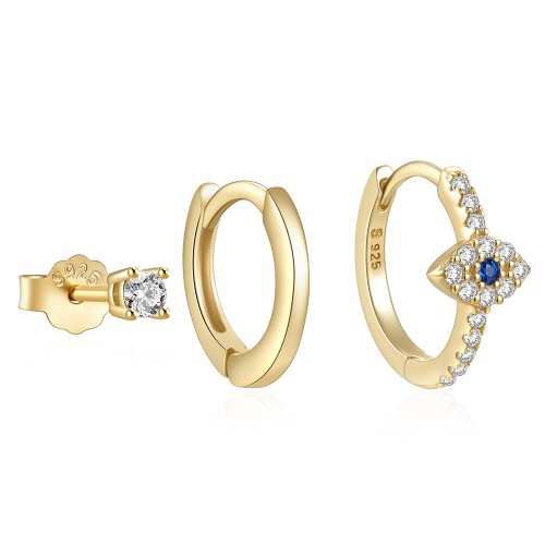 Auge Ohrringe Set mit Zirkonia