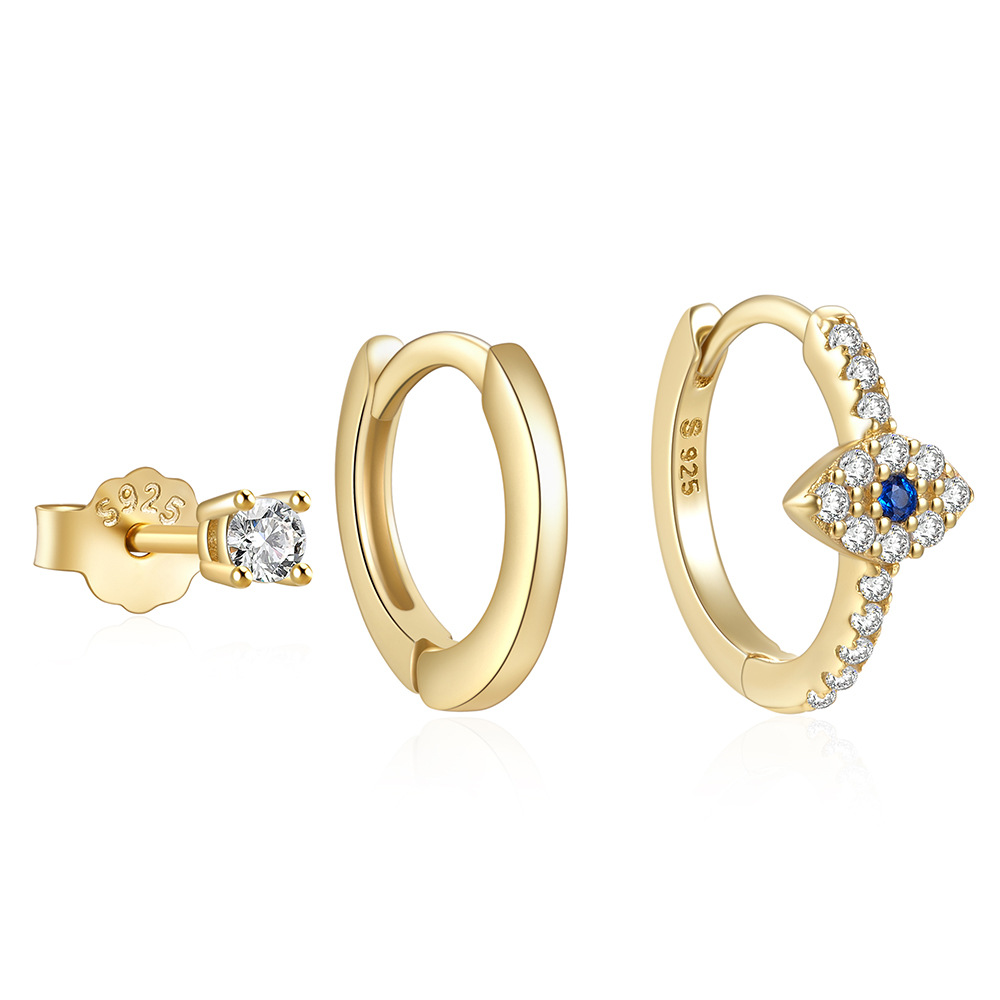 Auge Ohrringe Set mit Zirkonia