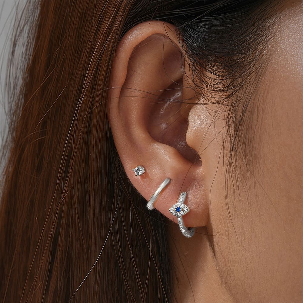 Auge Ohrringe Set mit Zirkonia