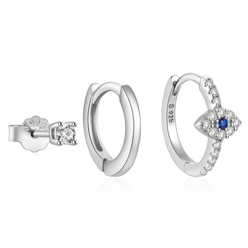 Auge Ohrringe Set mit Zirkonia