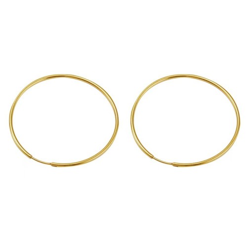 Medizinische Große Endlos-Creolen aus 316L Chirurgenstahl in Gold