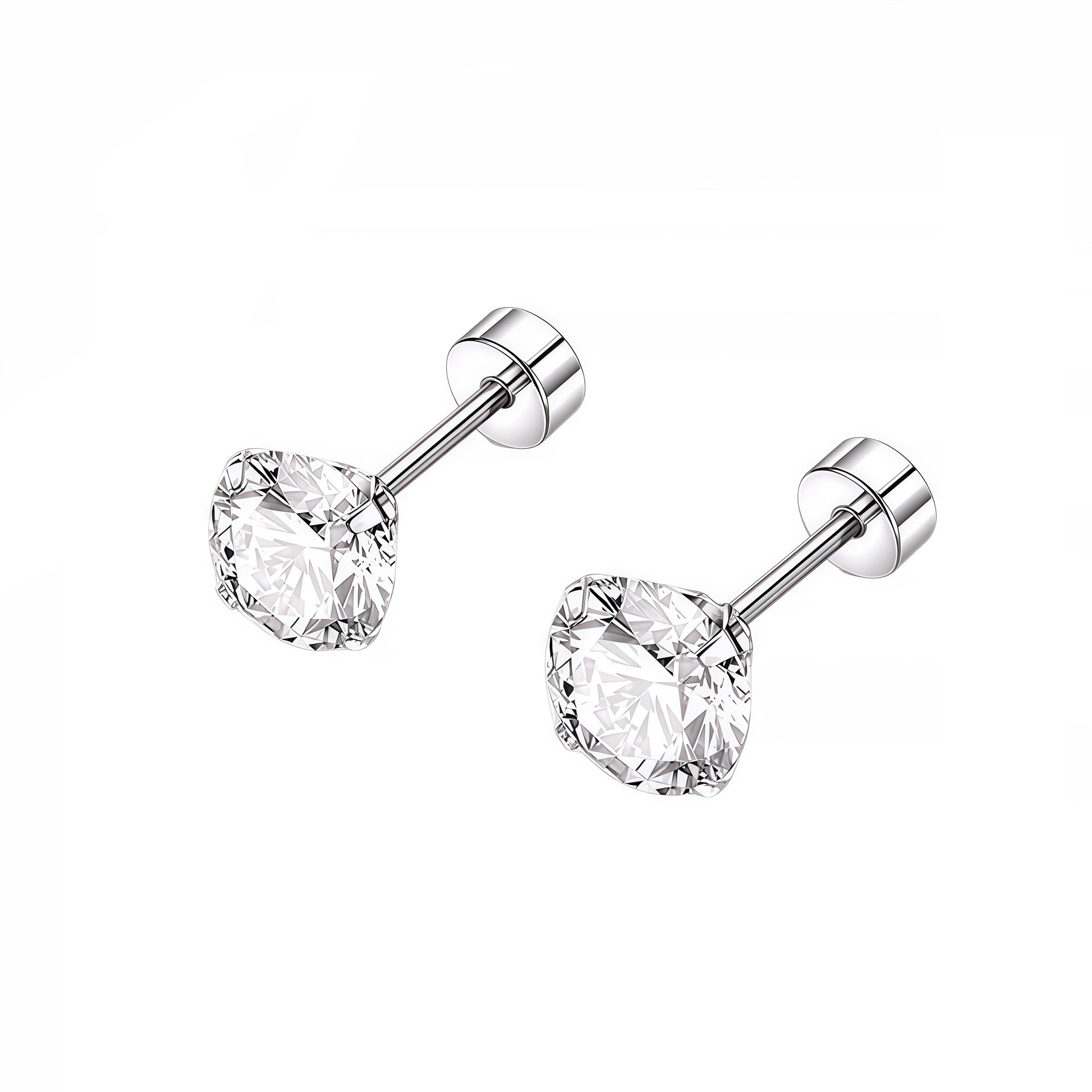 Medizinische Zirkonia-Ohrstecker aus 316L Chirurgenstahl – Unisex