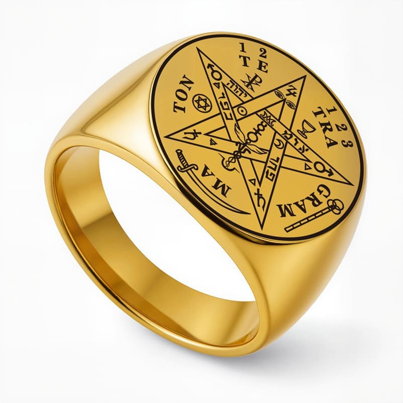 Pentagramm Siegelring für Herren
