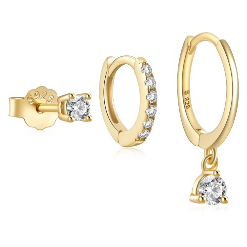 Damen Zirkonia Ohrringe Set