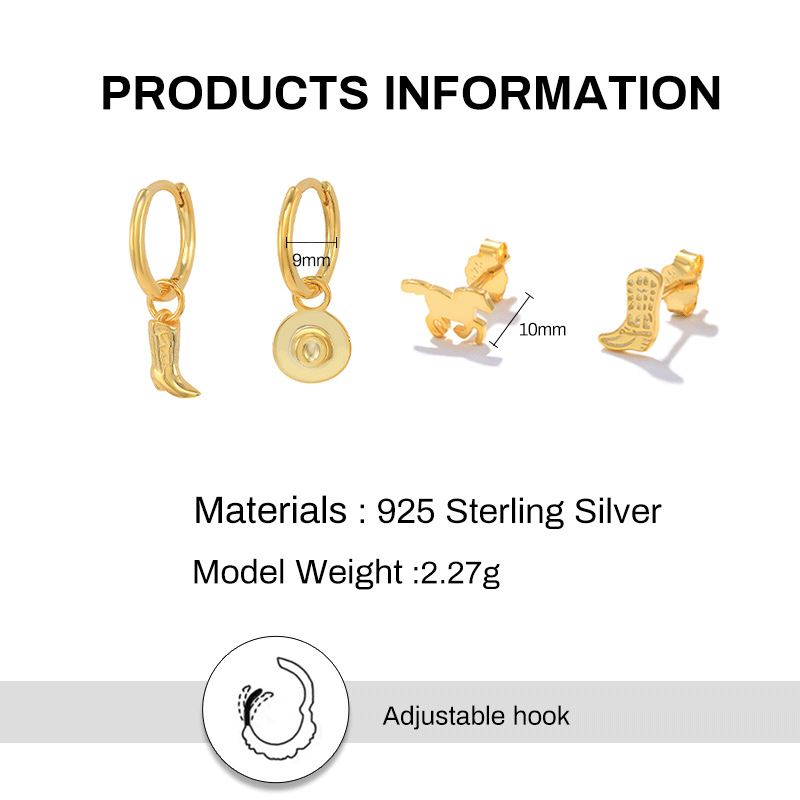 Gold Ohrstecker Set mit Zirkonia
